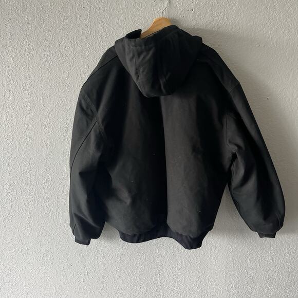 Vintage Carhartt Black Camo Lined Jacket Men’s XXL Canvas Workwear Zip-up J-140 - Picture 7 of 7